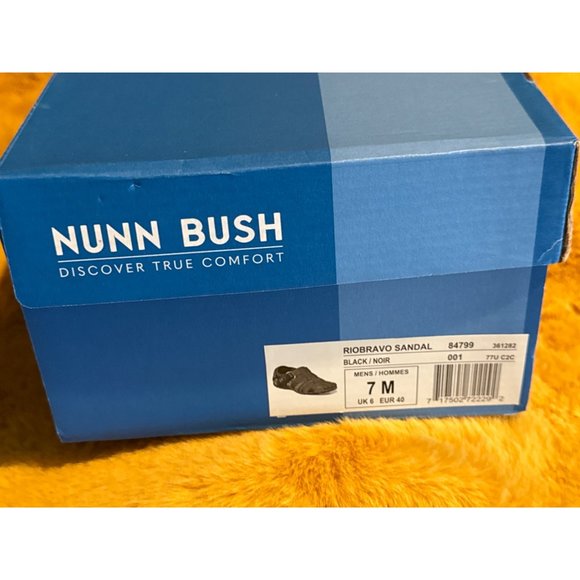 Nunn Bush Men\'s Rio Bravo Fisherman Sandal, Black,‎ Size 7, NIB